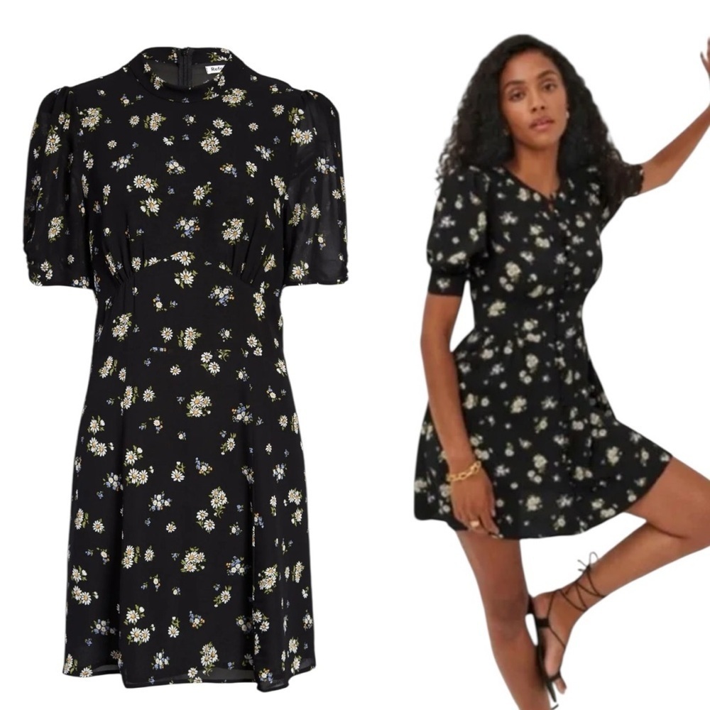 Reformation Maylin Floral Print Mini Dress